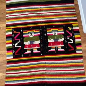 Oaxaca Aztec Artisan-made Vintage Blanket